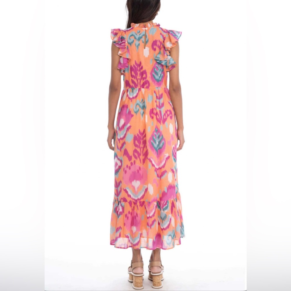 Banjanan Hannah Dress - Ikat Floral Spice - Picture 4 of 5